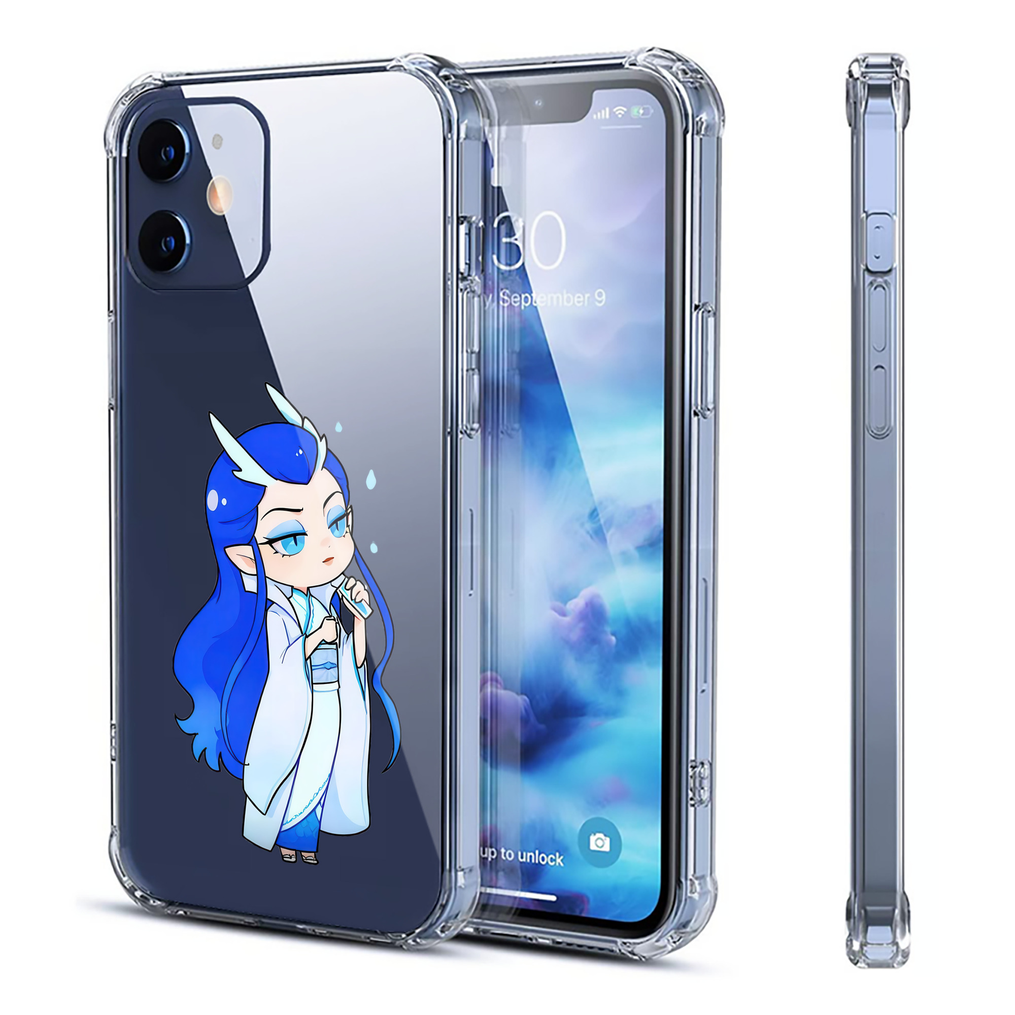 （画像用） Ne Zha 2 ナタ 魔童の大暴れ 【iPhone 12シリーズ対応】透明スマホケース（クリアソフトケース）